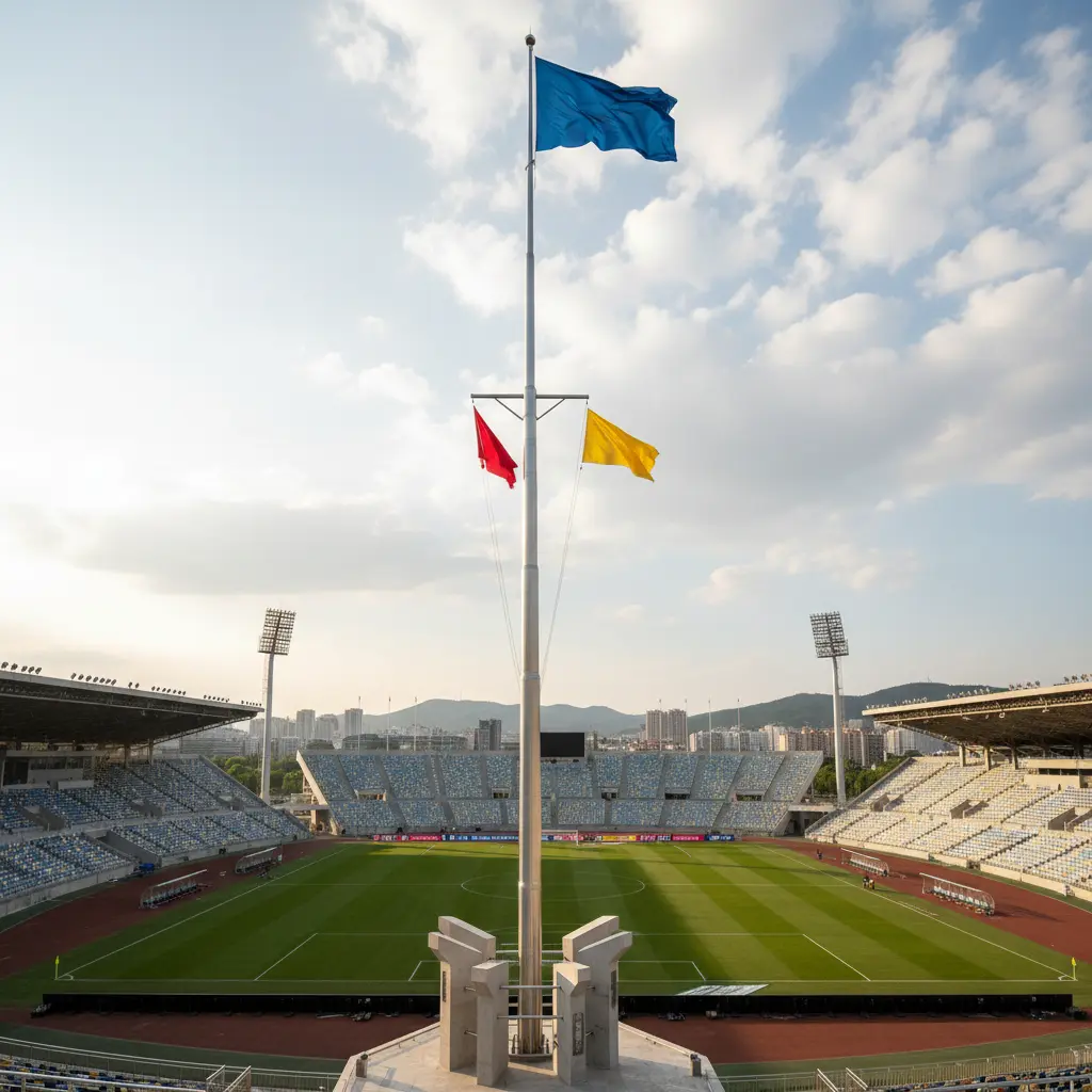 Telescopic Flag Pole For Sports Stadiums