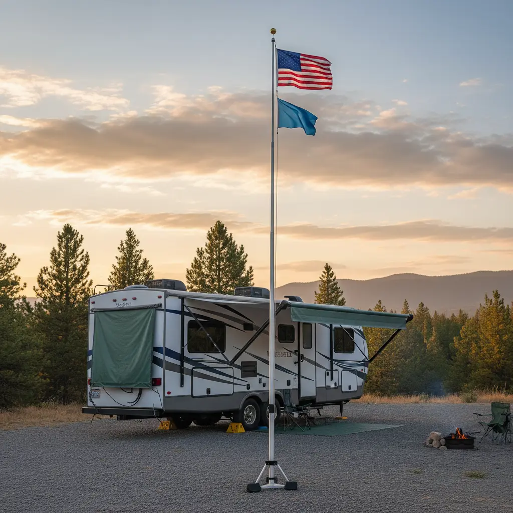 Telescoping Flagpole For Campsites And RVs