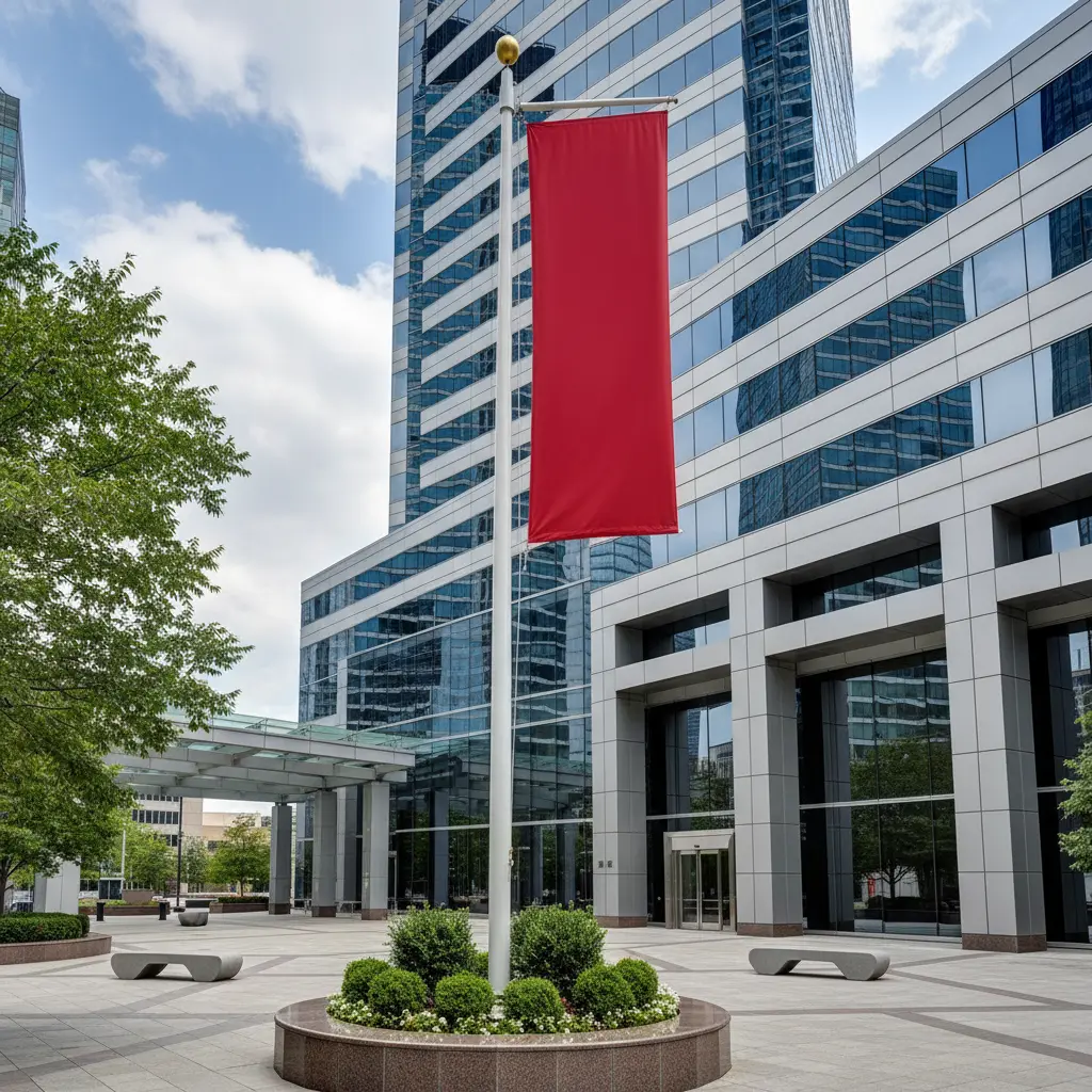 Fiberglass Flagpole For Commercial Buildings