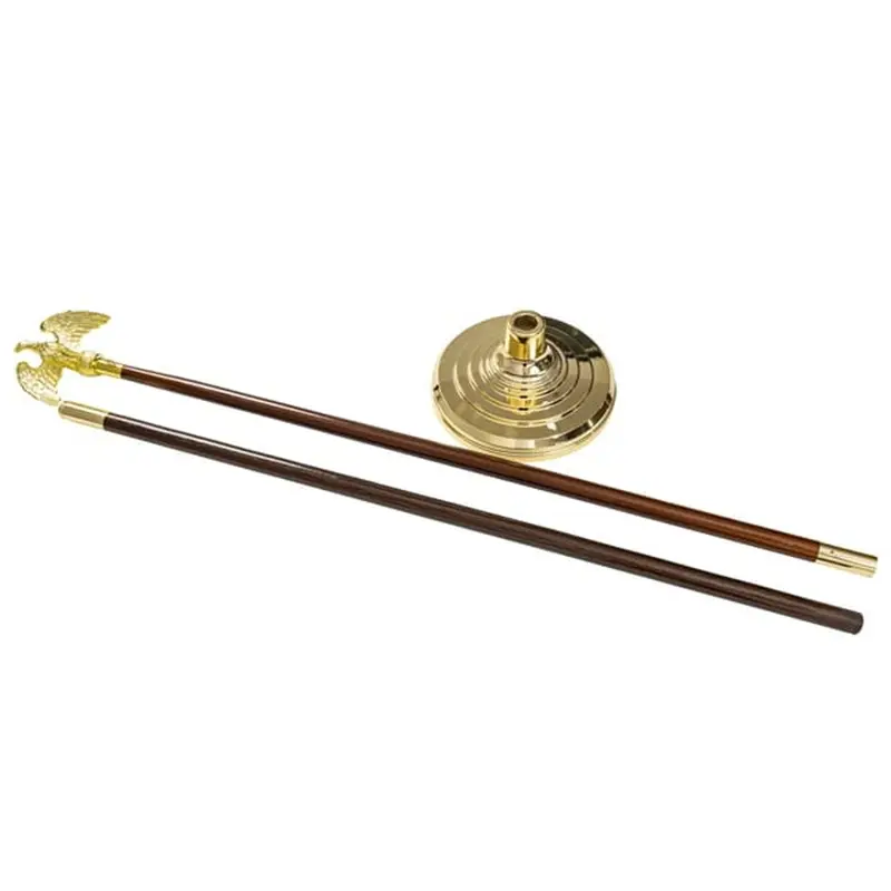 8ft Eagle Head Wooden Flag Pole For America02.jpg