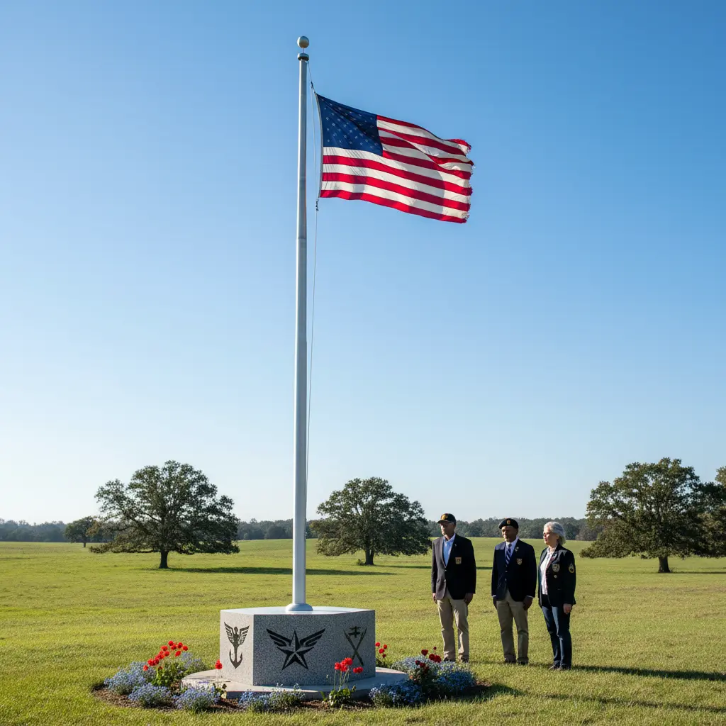 Aluminium Flagpole For Military Veterans