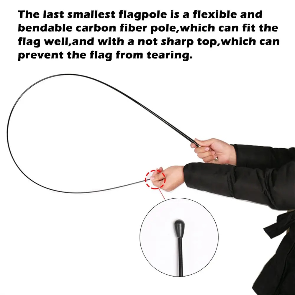 3-feather flag pole