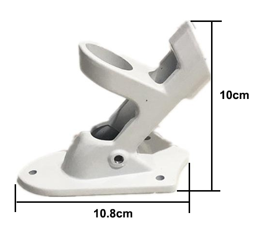 Adjustable aluminum wall mount flagpole bracket with a multi-angle joint