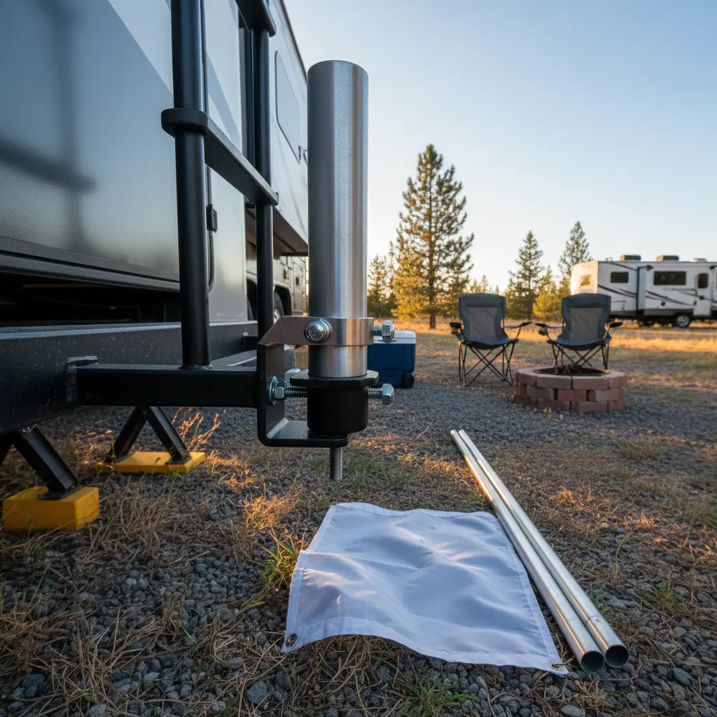 Flag Pole Holder For Campsites And RVs