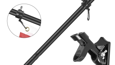 Black Stainless Steel Wall Mounted Flag pole.jpg