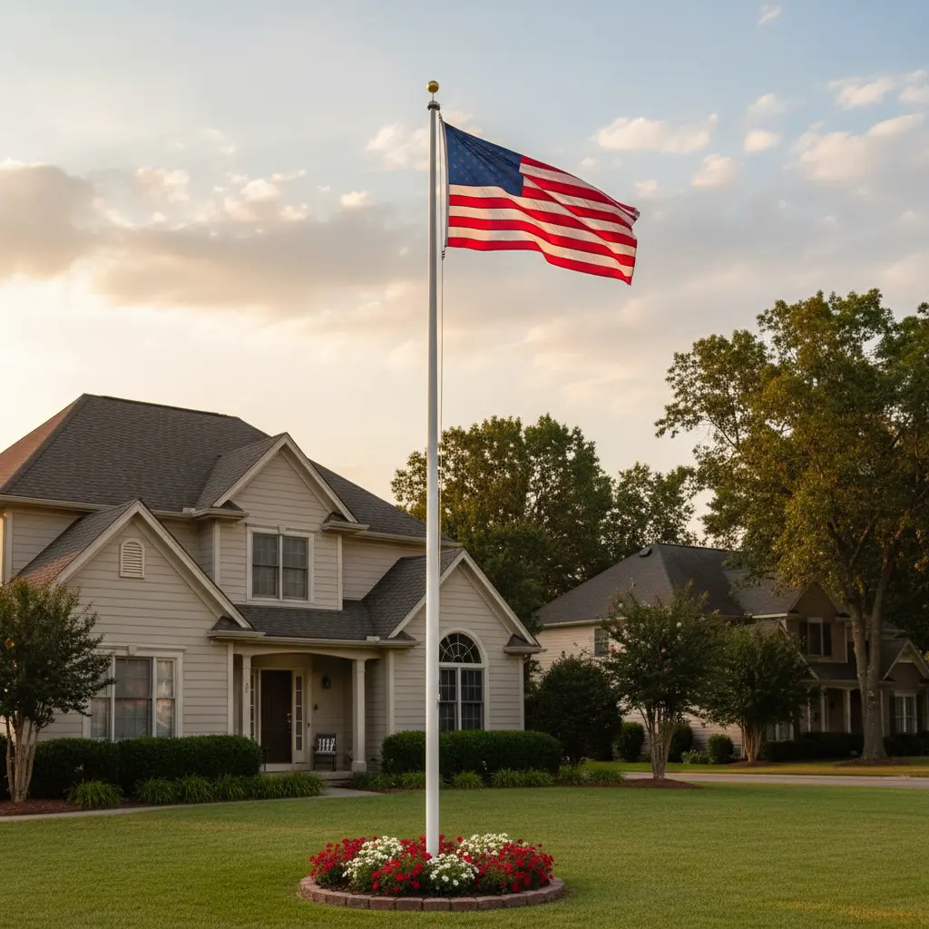 Fiberglass Flagpole For Residential Homes