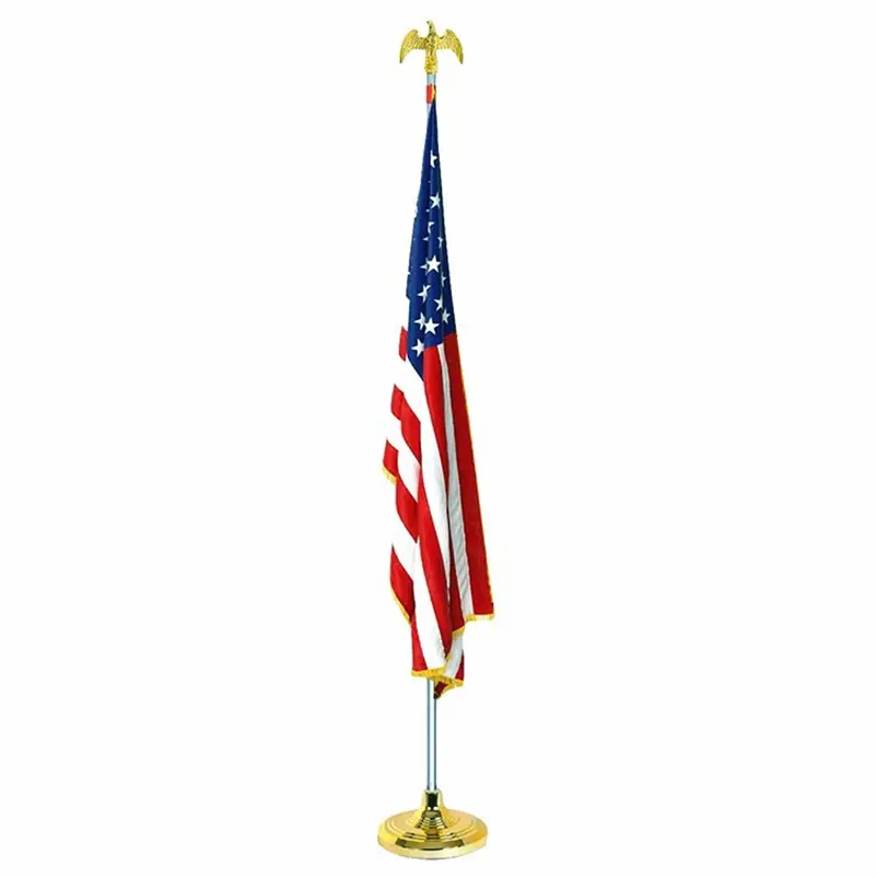 8ft Eagle Head Indoor Flag Pole For America