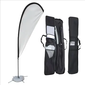 Beach Teardrop Flag Complete Set with Poles and Base