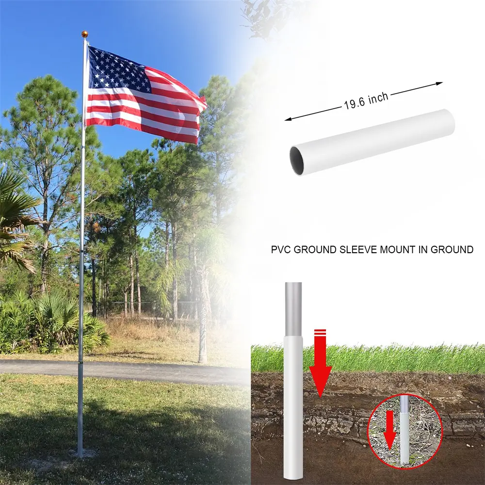 2-Sectional Flag Pole Kit