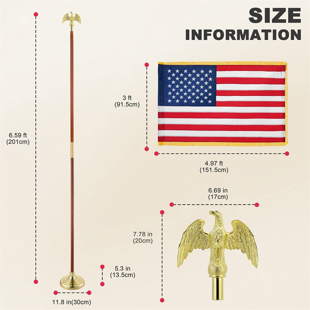 1 -wooden flag pole