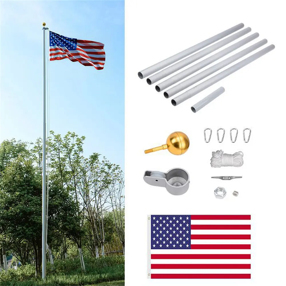 3-Sectional Flag Pole Kit
