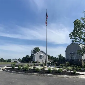 20ft Stainless Steel 304L/316L Round Tapered External Halyard Flagpole