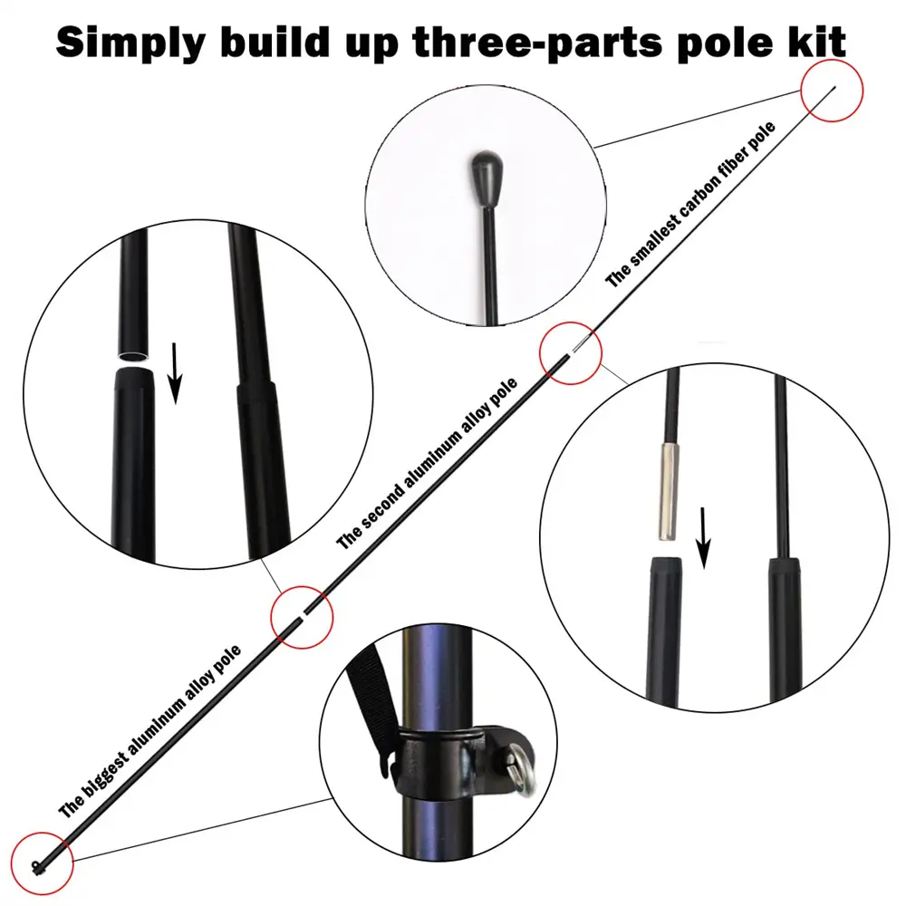 4-feather flag pole