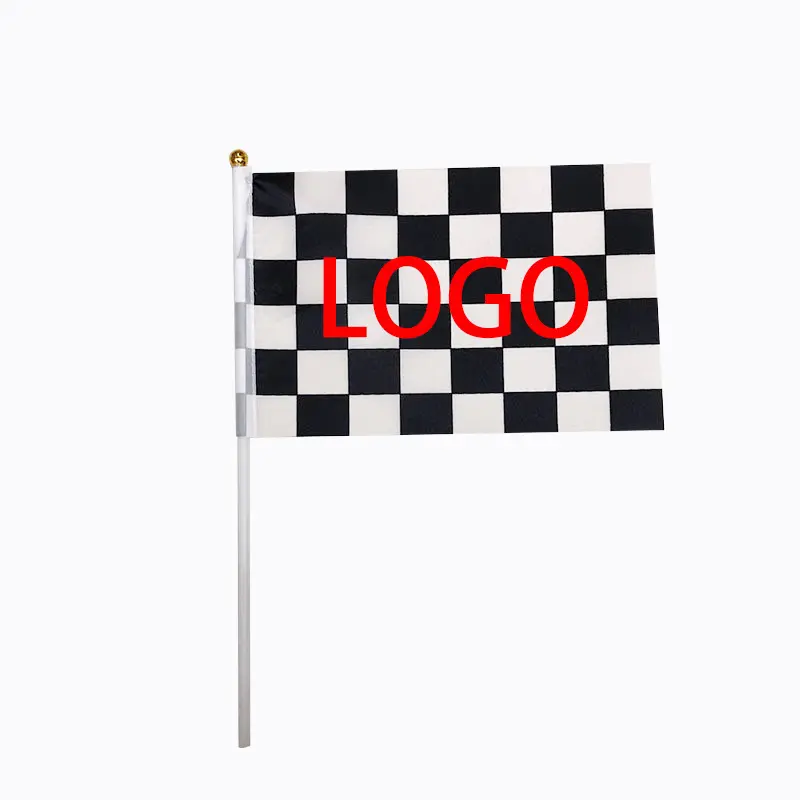 Custom Hand Flags With Plastic Flag Pole
