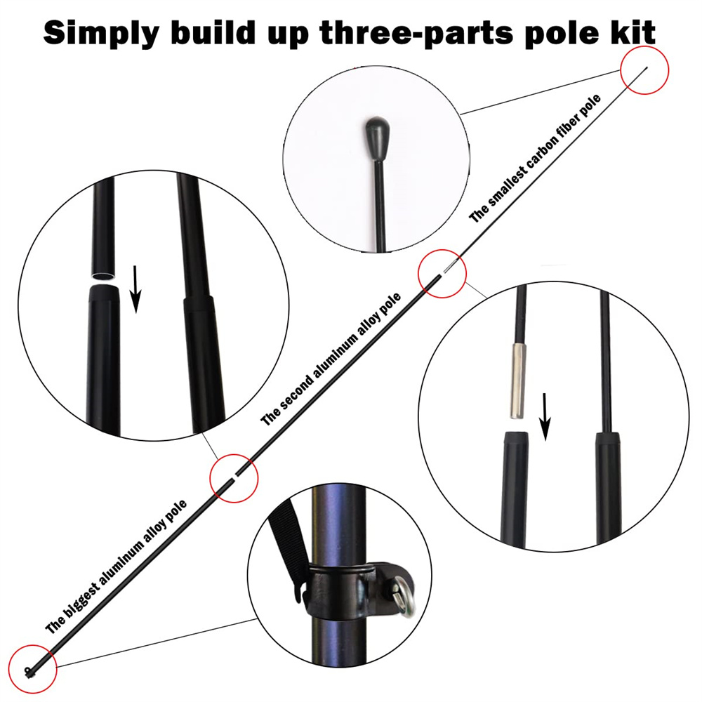 4-feather flag pole
