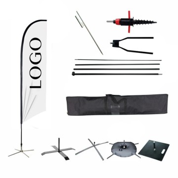 Beach Feather Flag Complete Set with Poles and Base