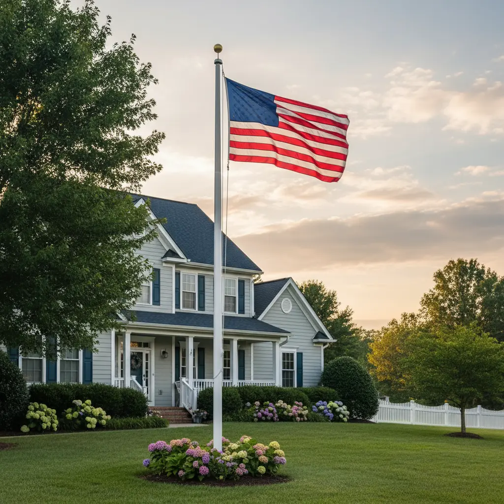 Fiberglass Flagpole For Residential Homes