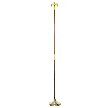 8ft Eagle Head Wooden Flag Pole For America