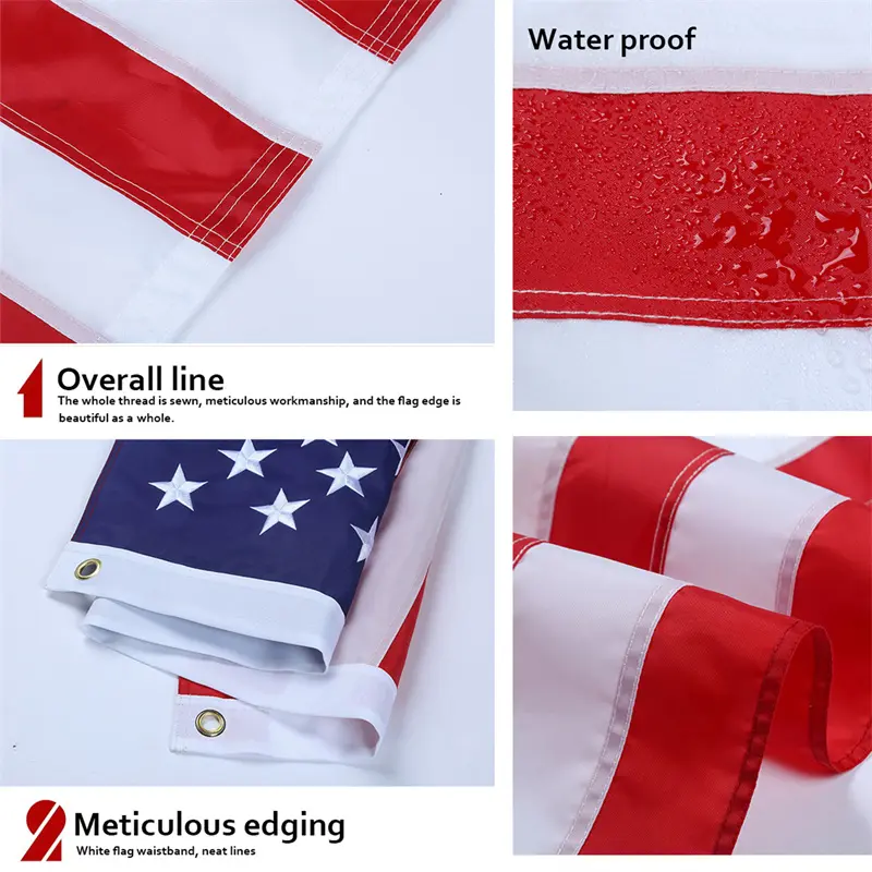 1-US Oxford cloth embroidery flag